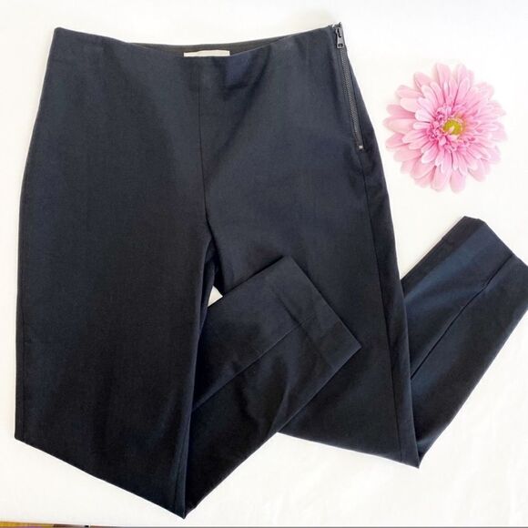 Everlane The Side Zip Stretch Cotton Pant Cropped Skinny Black 10 - Picture 3 of 8